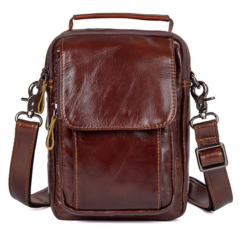 brown leather man bags